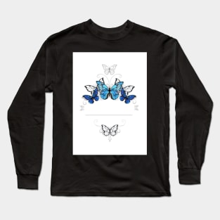 Design with Butterflies Morpho Long Sleeve T-Shirt